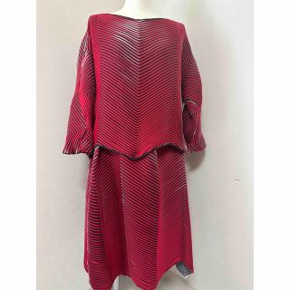 イッセイミヤケ(ISSEY MIYAKE)のイッセイミヤケコレクション　チューリップカットのスーツ美品（1225）(セット/コーデ)