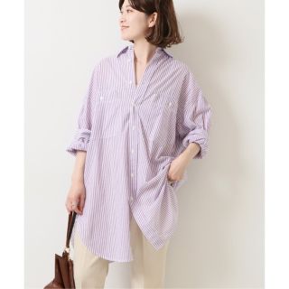 スピックアンドスパン(Spick & Span)のSpick & Span ボイルストライプロングルーズシャツ(シャツ/ブラウス(長袖/七分))