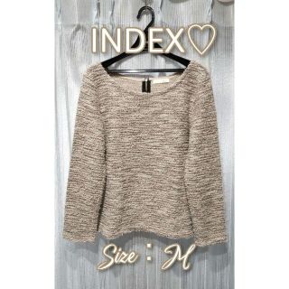 インデックス(INDEX)の【極美品】INDEX♡ツイード風プルオーバー シャツ ニット(カットソー(長袖/七分))