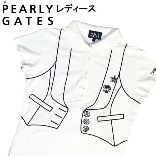 PEARLY GATES パーリーゲイツ 半袖ポロシャツ ホワイト系 1-