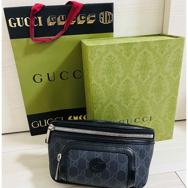 Gucci   美品GUCCI グッチ ボディバッグ ウエストポーチ ブラック