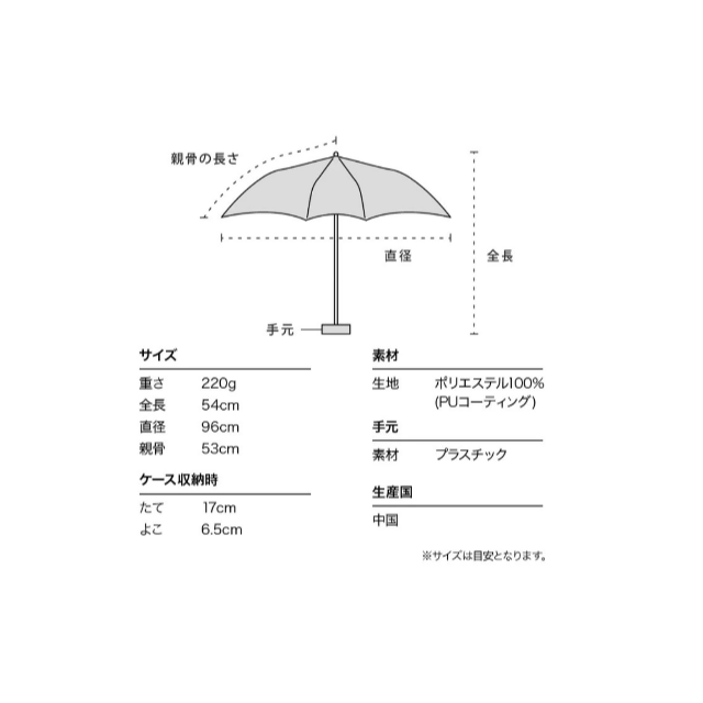 Wpc.IZA 日傘 折りたたみ傘 Type:Compact ブラック 3