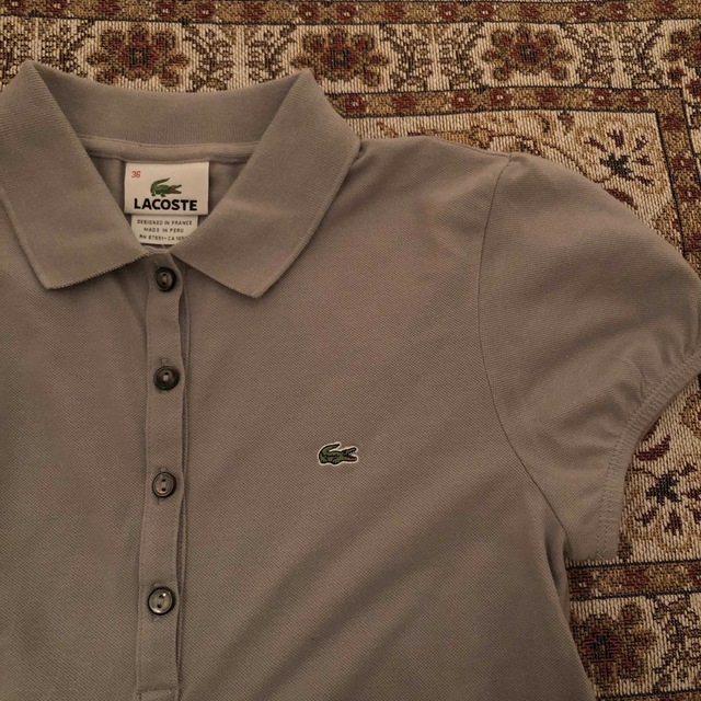 Lochie(ロキエ)のLacoste grey polo✨ レディースのトップス(カットソー(半袖/袖なし))の商品写真