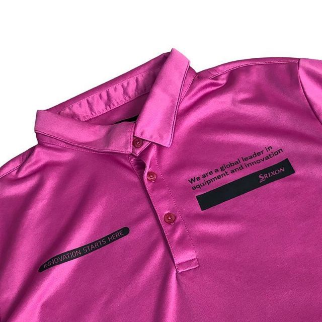 スリクソン 2021年モデル DESCENTE 半袖 ポロシャツ  ピンク LL