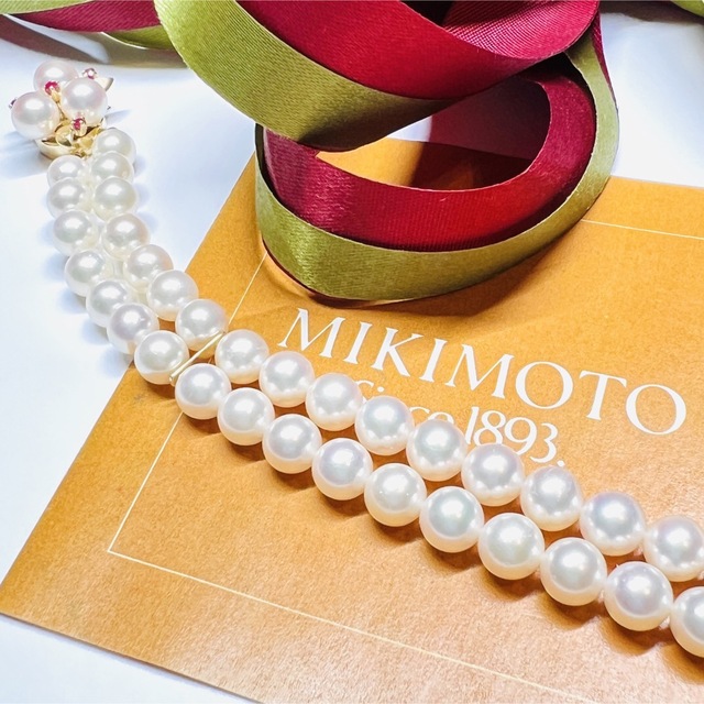 MIKIMOTO ミキモトK14宝石 真珠 あこやパール 2連 ブレスレットの通販