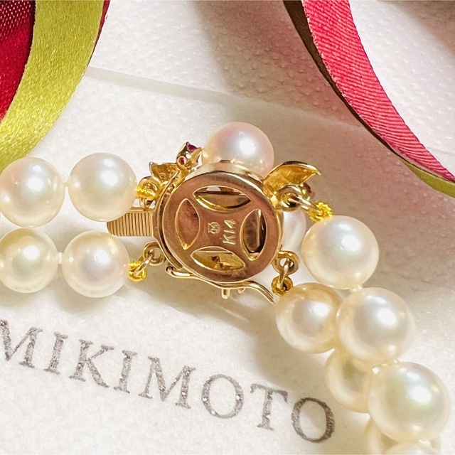 MIKIMOTO ミキモトK14宝石 真珠 あこやパール 2連 ブレスレットの通販