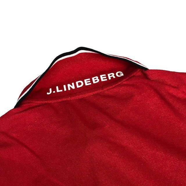 J.LINDEBERG(ジェイリンドバーグ)のJ.LINDEBERG ジェイリンドバーグ  半袖ポロシャツ  レッド S スポーツ/アウトドアのゴルフ(ウエア)の商品写真