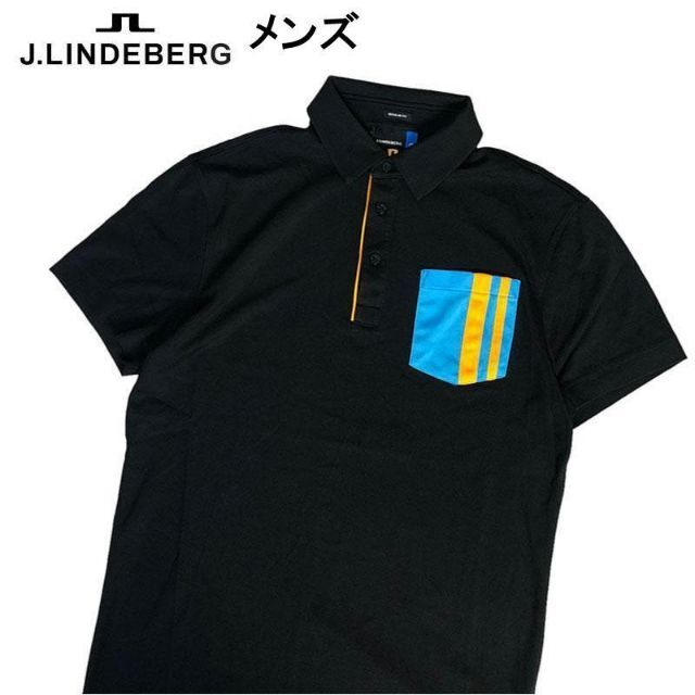 J.LINDEBERG ジェイリンドバーグ 半袖 ポロシャツ ブラック S-