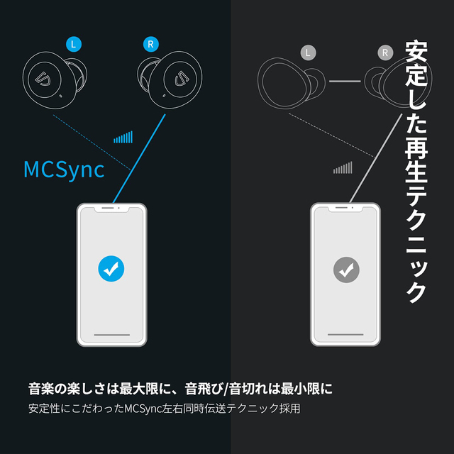 【美品】サウンドピーツ T2 完全ワイヤレスイヤホン シリコンケース付き スマホ/家電/カメラのオーディオ機器(ヘッドフォン/イヤフォン)の商品写真