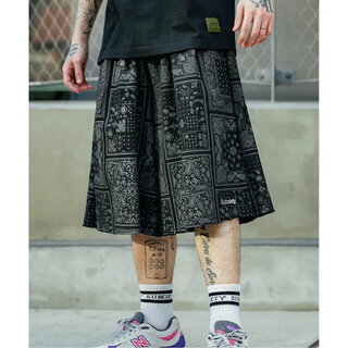 サブサエティ(Subciety)の【BLACK】Subciety/(U)PAISLEY SWEAT SHORTS(その他)