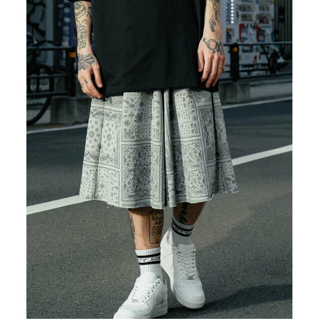 Subciety(サブサエティ)の【GRAY】Subciety/(U)PAISLEY SWEAT SHORTS その他のその他(その他)の商品写真