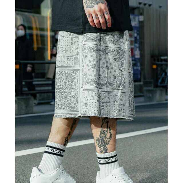 Subciety(サブサエティ)の【GRAY】Subciety/(U)PAISLEY SWEAT SHORTS その他のその他(その他)の商品写真