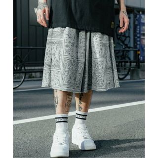 サブサエティ(Subciety)の【GRAY】Subciety/(U)PAISLEY SWEAT SHORTS(その他)