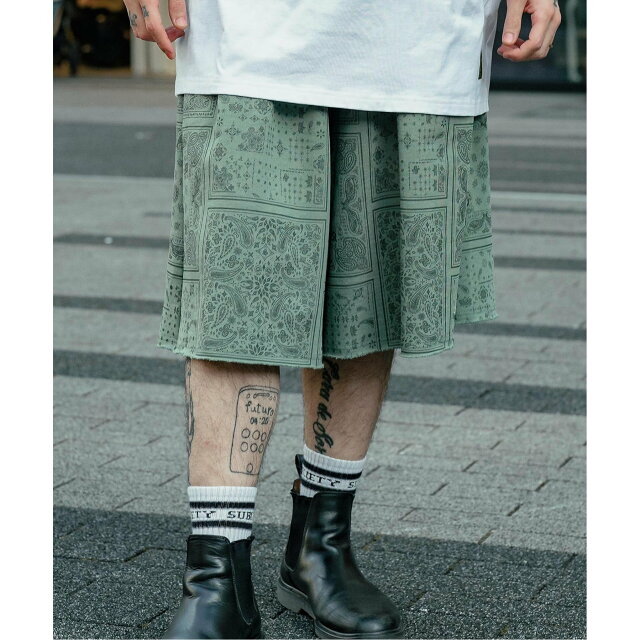 Subciety(サブサエティ)の【OLIVE】Subciety/(U)PAISLEY SWEAT SHORTS その他のその他(その他)の商品写真