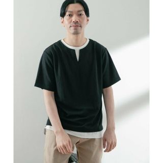 アーバンリサーチアイテムズ(URBAN RESEARCH ITEMS)の【BLK】フェイクレイヤード キーネック Tシャツ(その他)