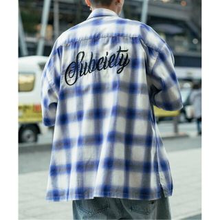 サブサエティ(Subciety)の【BLUE】Subciety/(U)OMBRE CHECK SHIRT(その他)