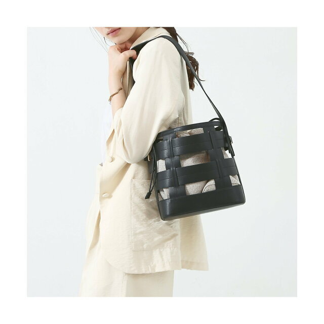 【ブラック】Lattice/2WAYメッシュBAG