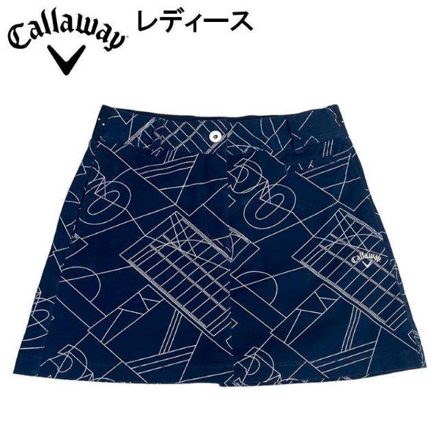 CALLAWAY キャロウェイ  ストレッチスカート 総柄 ネイビー S