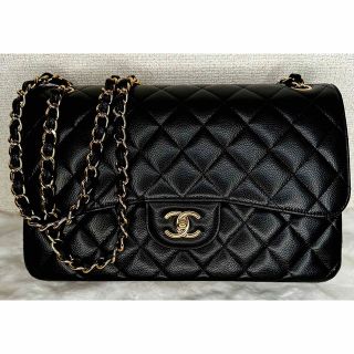 シャネル(CHANEL)のCHANEL■マトラッセ キャビアスキン クラシックラージ ハンドバッグ 黒(ショルダーバッグ)