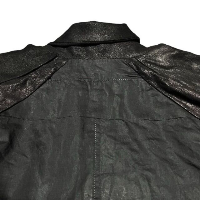 新品】JULIUS 2017 前開き 半袖 シャツ ラムレザー ブラック 2 | www