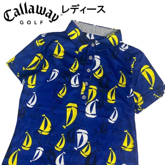 Callaway(キャロウェイ)のCALLAWAY キャロウェイ  半袖ポロシャツ  ブルー S スポーツ/アウトドアのゴルフ(ウエア)の商品写真