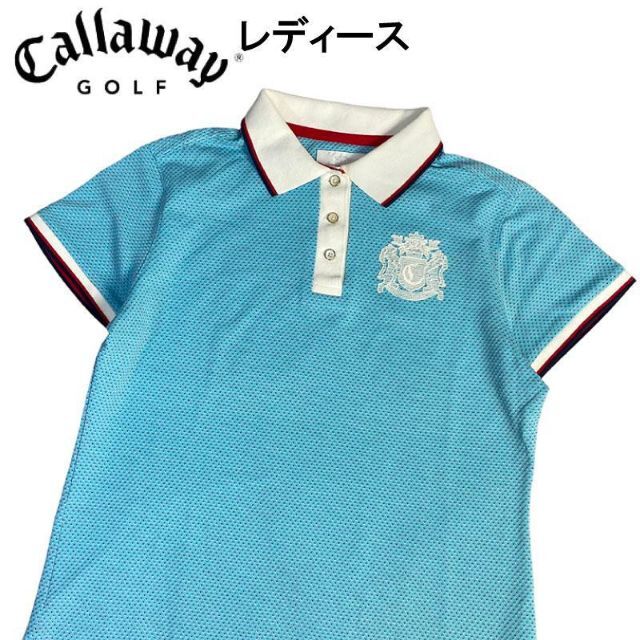 Callaway(キャロウェイ)のCALLAWAY キャロウェイ  半袖ポロシャツ  ブルー L スポーツ/アウトドアのゴルフ(ウエア)の商品写真