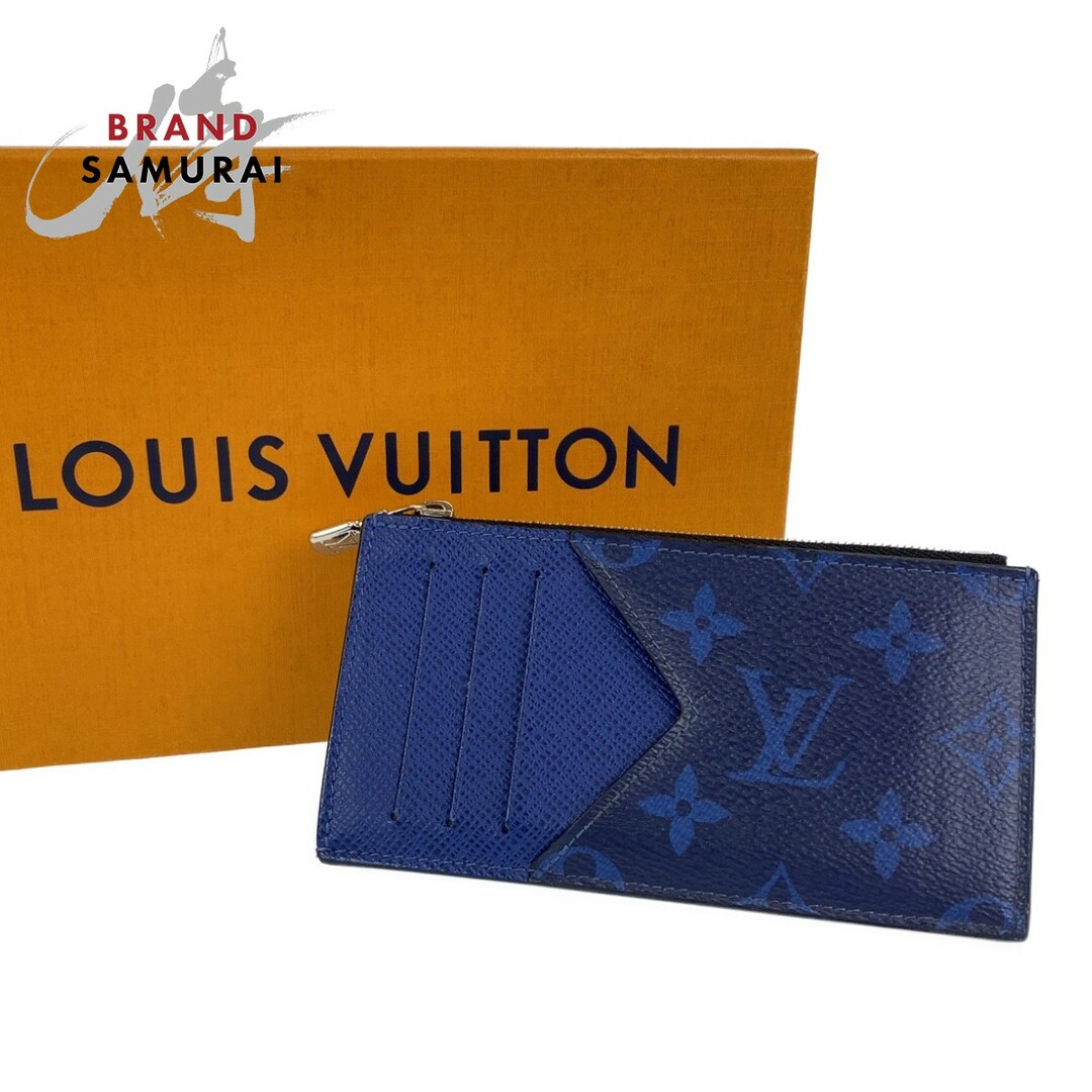 LOUIS VUITTON ルイヴィトン モノグラム タイガラマ ブルー 青 キャンバス /レザー M30270 カードケース ジップカードホルダー メンズ 401240