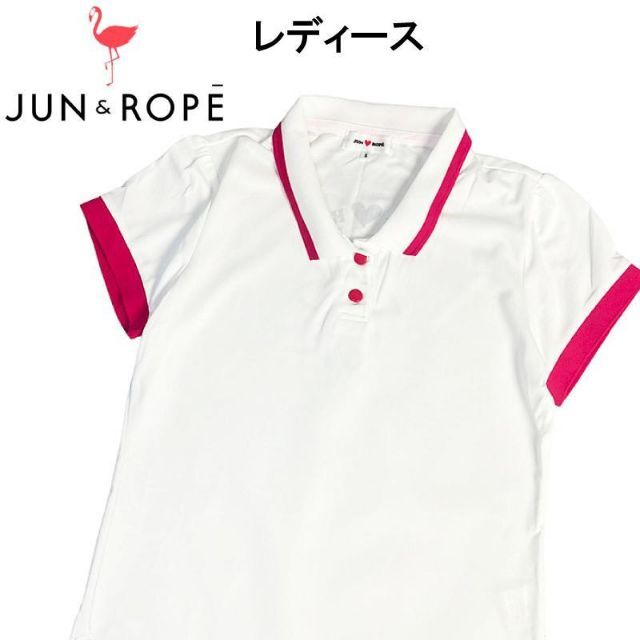 JUN&ROPE ジュン アンド ロペ  半袖ポロシャツ  ホワイト S