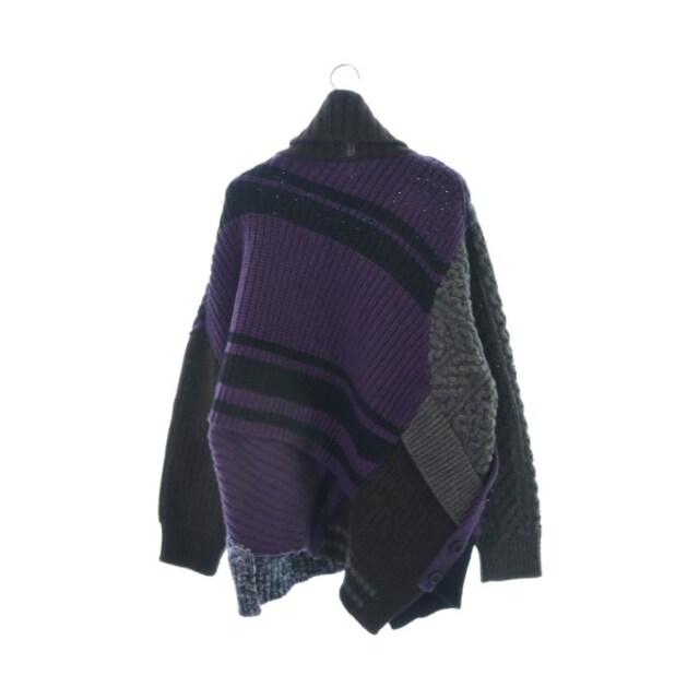 kolor カラー ニット・セーター 3(L位) 紫xグレー等(総柄) 1