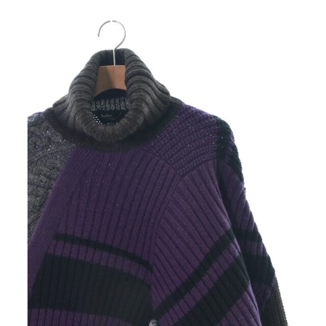 kolor カラー ニット・セーター 3(L位) 紫xグレー等(総柄) 4