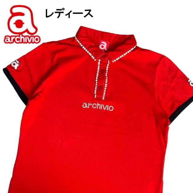ゴルフ ARCHIVIO アルチビオ A959324 半袖ポロシャツ レッド 36 6720円