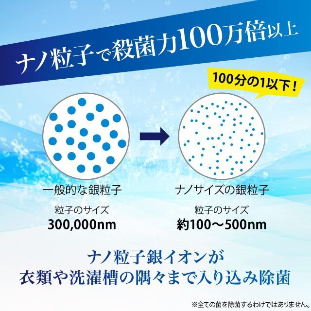 Ag 洗濯クリーン 2個 セット 除菌 洗濯槽 衣類 W除菌 日本製 銀系無機抗 6