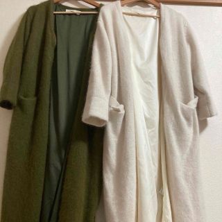 トゥデイフル ストライプジャガード ロングガウン シルク混 ベルト