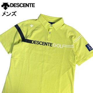 デサント(DESCENTE)のデサントゴルフ 中田英寿 2021年モデル 半袖ポロシャツ ロゴ イエロー M(ウエア)