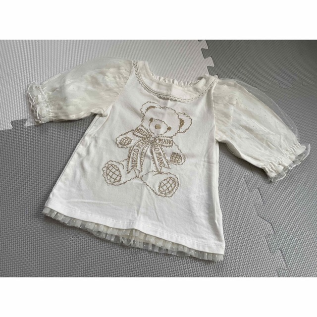 mezzo piano(メゾピアノ)のメゾピアノ くま トップス キッズ/ベビー/マタニティのキッズ服女の子用(90cm~)(Tシャツ/カットソー)の商品写真