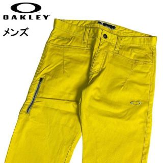 オークリー(Oakley)のOAKLEY オークリー  ストレッチパンツ スカル  イエロー 34(ウエア)