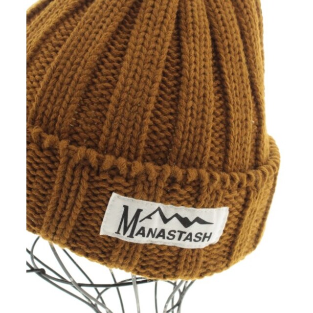MANASTASH(マナスタッシュ)のManastash マナスタッシュ ニットキャップ・ビーニー - 茶 【古着】【中古】 レディースの帽子(ニット帽/ビーニー)の商品写真