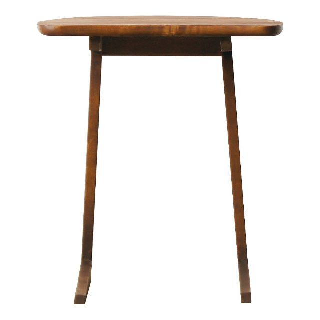 【数量限定】クーパーFS サイドテーブル ナイトテーブル 半円テーブル 木製 ア 4