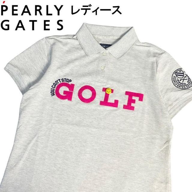 PEARLY GATES パーリーゲイツ 半袖ポロシャツ グレー 1 【保障できる