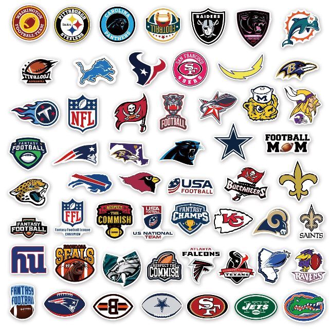 NFL　ステッカー 108枚セット スポーツ/アウトドアのスポーツ/アウトドア その他(アメリカンフットボール)の商品写真