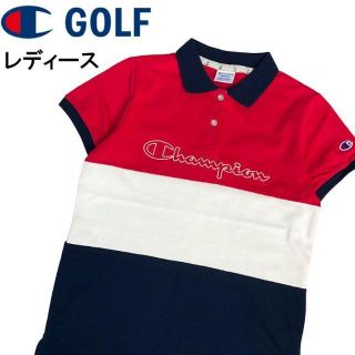 チャンピオン(Champion)のチャンピオンゴルフ 半袖ポロシャツ レッド MEDIUM(ウエア)