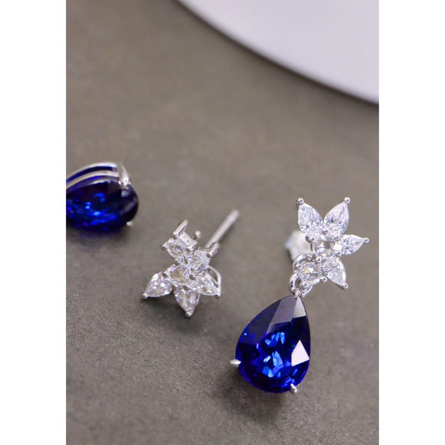 天然 ロイヤル ブルーサファイア ダイヤ ピアス1.3ct k18 ¥ - アクセサリー 天然 ロイヤル ブルーサファイア ダイヤ ピアス1.3ct k18 ¥ - アクセサリー