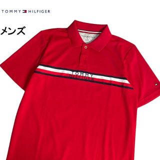 トミーヒルフィガー(TOMMY HILFIGER)のトミー ヒルフィガーゴルフ 半袖ポロシャツ レッド M(ウエア)