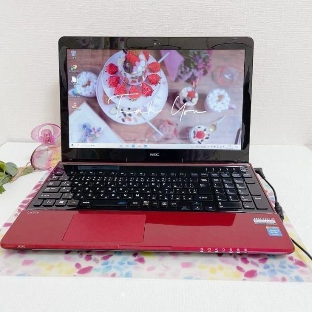 超美品|カメラ付きで在宅ワークOK❤️大人気NECのレッドカラーノート
