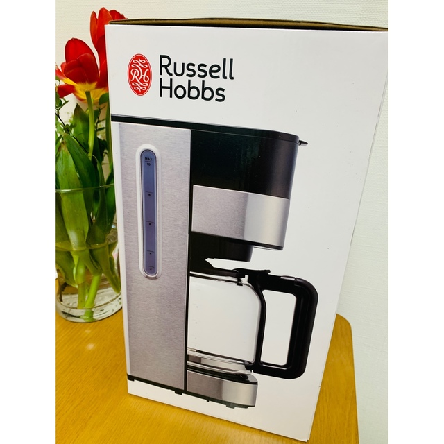 Russell Hobbs10カップ ラッセルホブスグランドリップ　7651JPガラス容器コーヒーメーカー機能
