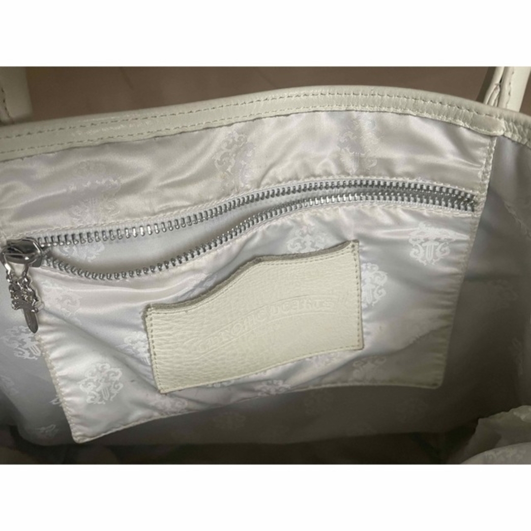 Chrome Hearts(クロムハーツ)のクロムハーツ FS トートバッグ 白 ホワイト レザー  メンズのバッグ(トートバッグ)の商品写真