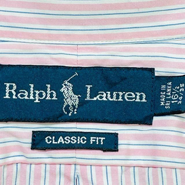 Ralph Lauren(ラルフローレン)のラルフローレン ストライプ BDシャツ ピンク 春カラー ポニー刺繍 メンズのトップス(シャツ)の商品写真