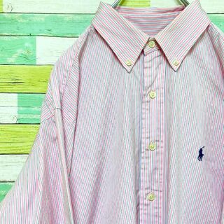 ラルフローレン(Ralph Lauren)のラルフローレン ストライプ BDシャツ ピンク 春カラー ポニー刺繍(シャツ)
