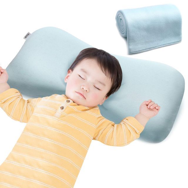 赤ちゃん 枕 ドーナツ枕 ベビー枕t 洗えるk ベビーピロー 絶壁防止 青色
