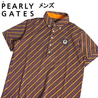 パーリーゲイツ(PEARLY GATES)のPEARLY GATES パーリーゲイツ 半袖ポロシャツ 総柄 パープル 5(ウエア)